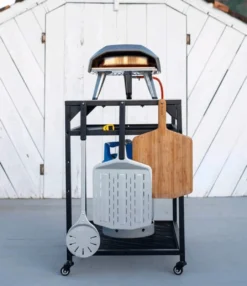 Ooni - Tafel - Medium - Pizza Tafel - 60x80x 90cm - RVS - Zwart -Grillmeesters Goedkope Winkel 1035x1200