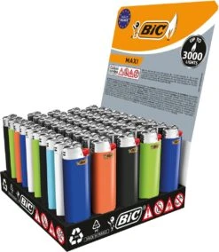 BIC Lighter Aansteker Maxi J26 Display(50stuks) -Grillmeesters Goedkope Winkel 1045x1200