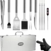 BBQ Accesoires Set Met Thermometer, Handschoenen, Bbq Tang, Bbq Borstel Van Zedar