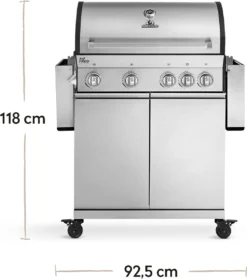 Burnhard Gas BBQ Big FRED Deluxe - 4 Branders - Incl. Keramische Infraroodbrander & Afdekhoes - Deluxe 24 Burnhard Gas BBQ Big FRED Deluxe - 4 Branders - Incl. Keramische Infraroodbrander & Afdekhoes - Deluxe -Grillmeesters Goedkope Winkel 1061x1200