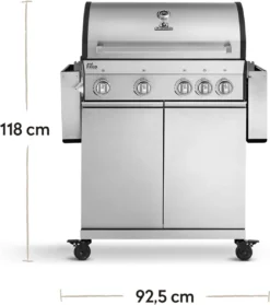 Burnhard Gas BBQ Big FRED Deluxe - 4 Branders - Incl. Keramische Infraroodbrander & Afdekhoes - Deluxe 38 Burnhard Gas BBQ Big FRED Deluxe - 4 Branders - Incl. Keramische Infraroodbrander & Afdekhoes - Deluxe -Grillmeesters Goedkope Winkel 1063x1200 1