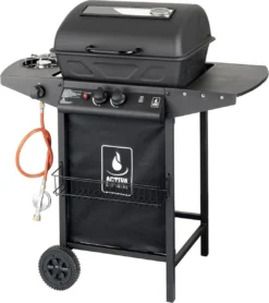 Halifax Gasbarbecue 5,5 KW - Buitenkeuken Met Lavasteen Grillplaat En Gaspit - 100x98 Cm