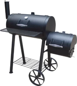 Fire Beam Houtskool Barbecue - Grilloppervlak (LxB) 35 X 66 Cm - Smoker - Zwart