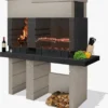 Sarom Fuoco - Betonnen Barbecue - San Pedro - Houtskool En Hout - 160 X 51.5 X 172,2 Cm