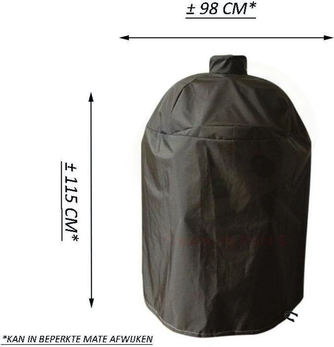 Merkloos Kamado BBQ Large Beschermhoes Cover Tot 25" Inch - Hoes Zwart Groot - O.a. Big Green Egg, Grill Guru, Kamado Joe Classic, Patton, The Bastard, Takumi, Tarrington House 2 Merkloos Kamado BBQ Large Beschermhoes Cover Tot 25" Inch - Hoes Zwart Groot - O.a. Big Green Egg, Grill Guru, Kamado Joe Classic, Patton, The Bastard, Takumi, Tarrington House - Afbeelding 2