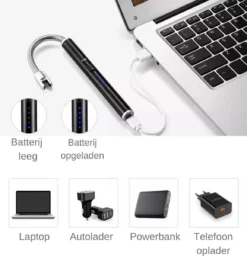Merkloos BBQ Aansteker Oplaadbaar Met Usb Kabel - Elektrische Keuken Aansteker - Flexibele Aansteker - Zwart -Grillmeesters Goedkope Winkel 1157x1200