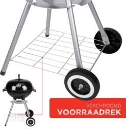 BBQ Collection Houtskoolbarbecue - Kogelbarbecue 45 X 60 Centimeter - Ronde Barbecue - Barbecue Op Wielen - Zwart - Metaal -Grillmeesters Goedkope Winkel 1169x1200 1