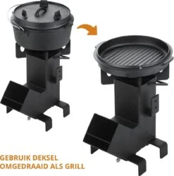 Dutch Mountains Gietijzeren Pannenset 7-delig - Dutch Oven – Braadpan - Grillpan - Hapjespan - Kookset In Houten Transportkist - Deksellifter - Brander -Grillmeesters Goedkope Winkel 1185x1200 3
