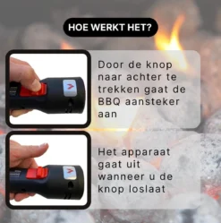 Merkloos Edward&DeVries - Elektrische BBQ Aansteker - BBQ Accesoires - One Minute Lighter - BBQ Starter - Looftlighter - Geschikt Voor Houtskool En Briketten - -Grillmeesters Goedkope Winkel 1188x1200