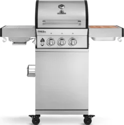 Burnhard Gas BBQ FRED JR. Deluxe - 2 Branders - Incl. Keramische Infraroodbrander & Afdekhoes - Deluxe -Grillmeesters Goedkope Winkel 1192x1200