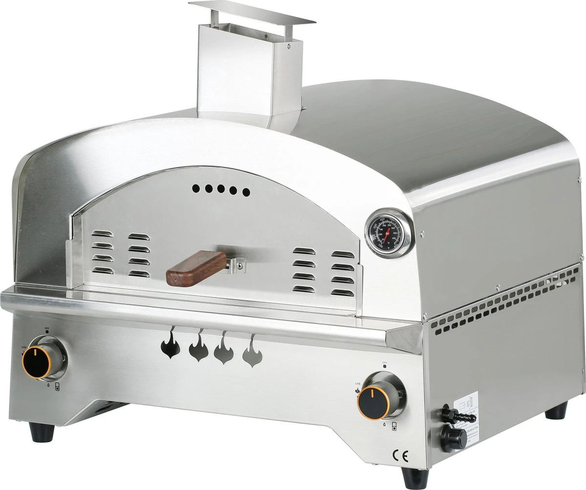 Bighorn Outdoor Edelstaal Gas Pizza Oven - Draagbare Gas Barbecue - Edelstaal -Model SRGG20001 1 Bighorn Outdoor Edelstaal Gas Pizza Oven - Draagbare Gas Barbecue - Edelstaal -Model SRGG20001