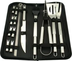 Krumble 18-delige Barbecue Set / Roestvrijstalen BBQ Set Van 18 / Inclusief Handige Opbergtas - RVS -Grillmeesters Goedkope Winkel 1200x1014 1
