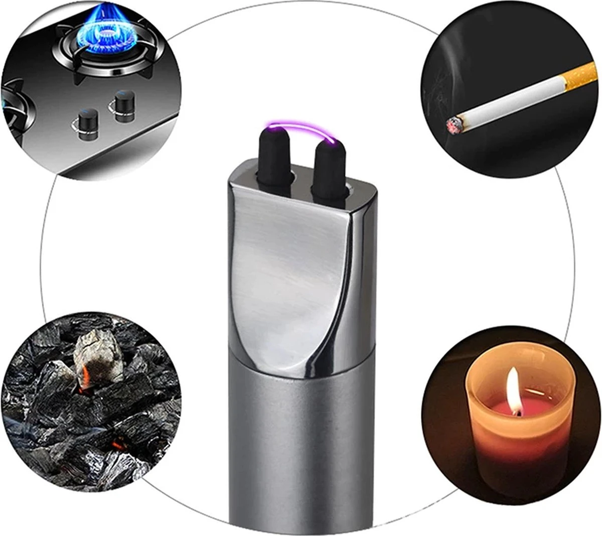 Staza Oplaadbare Lange Elektrische Aansteker - Duurzame Plasma Aansteker - Inclusief Cadeauverpakking - BBQ - Kaarsen 4 Staza Oplaadbare Lange Elektrische Aansteker - Duurzame Plasma Aansteker - Inclusief Cadeauverpakking - BBQ - Kaarsen - Afbeelding 4