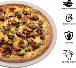 MaxxHome Pizzasteen - BBQ Steen - Pizzasteen Voor De Lekkerste Bereiding Van Een Pizza Op Jouw Barbecue Of In De Oven - Pizza Steen Rond - Medium (33 Cm) -Grillmeesters Goedkope Winkel 1200x1084 5