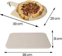 Buxibo 2in1 Pizzasteen - Voor BBQ & Oven - Inclusief Serveer Plank - Pizzabord/Pizzaplank - 30.5 X 38.1 X 1.4 Cm -Grillmeesters Goedkope Winkel 1200x1085