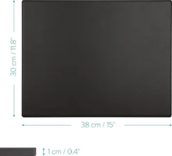 Navaris Pizzasteen XL Voor Oven En Barbecue - Rechthoekige Pizzaplaat 38 X 30 Cm - Inclusief Receptenboek - Keramisch Geglazuurd - Zwart -Grillmeesters Goedkope Winkel 1200x1093 1