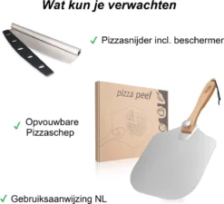 Pizzaschep – Inclusief Pizzasnijder – Opvouwbaar – Pizzaspatel – Pizza Schep – Taartschep – 30cm - Qwality 10 Pizzaschep – Inclusief Pizzasnijder – Opvouwbaar – Pizzaspatel – Pizza Schep – Taartschep – 30cm - Qwality -Grillmeesters Goedkope Winkel 1200x1095 1