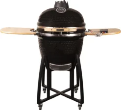 Patton - Kamado 21" - Premium Black - Keramische Barbecue - Incl. Bluetooth Kerntemperatuurmeter - LED Verlichting - Large - Compleet - Zwart
