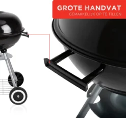 BBQ Collection Houtskoolbarbecue - Kogelbarbecue 45 X 60 Centimeter - Ronde Barbecue - Barbecue Op Wielen - Zwart - Metaal -Grillmeesters Goedkope Winkel 1200x1116 3