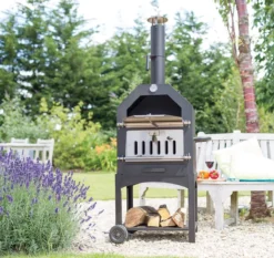 Merkloos MaxxGarden Pizza Oven - Smoker Barbecue Houtskool 45 X 65 X 158cm -Grillmeesters Goedkope Winkel 1200x1134