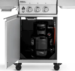 Burnhard Gas BBQ FRED JR. Deluxe - 2 Branders - Incl. Keramische Infraroodbrander & Afdekhoes - Deluxe -Grillmeesters Goedkope Winkel 1200x1135