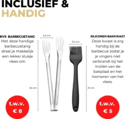 Ozocozy BBQ-ONE Houtskool Tafelbarbecue - Ø30 Cm- Zwart - Incl. Draagtas, Siliconen Bakkwast En RVS-Barbecuetang -Grillmeesters Goedkope Winkel 1200x1141