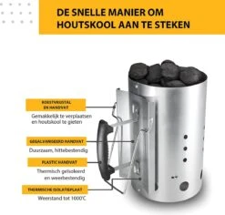Kolen Starter GROOT - Brikettenstarter Met Veiligheidshandgreep - Snelstarter Voor Barbecue - BBQ Houtskool Starter -Grillmeesters Goedkope Winkel 1200x1146 2