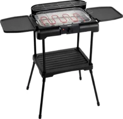 Princess 112250 Elektrische BBQ Met Zijplanken - BBQ - 40x25cm - Met En Zonder Statief Te Gebruiken - Met Zijplankjes - Ook Te Gebruiken Als Tafelgrill - 2200W -Grillmeesters Goedkope Winkel 1200x1163 1