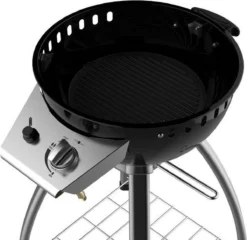 Accente Outdoor Gas BBQ - ø 45 Cm- Inclusief Grillplaat & Gasslang - Zwart -Grillmeesters Goedkope Winkel 1200x1167