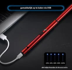 Oplaadbare Lange Dunne Elektrische Aansteker - Duurzame Plasma Aansteker - Inclusief Cadeauverpakking - BBQ – Kaarsen – Rood -Grillmeesters Goedkope Winkel 1200x1170 1