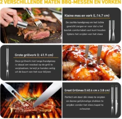 Saveur Royal® 35-delige Barbecue Gereedschapset In Roestvrij Staal - BBQ Grill Set Met Draagtas - Barbecuegerei-sets - Barbecue Accessoires Gereedschap - 35-delig -Grillmeesters Goedkope Winkel 1200x1170 5