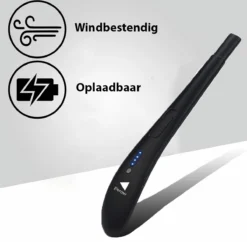 Oplaadbare Lange Elektrische Aansteker - Zwart - Duurzame Plasma Aansteker - Inclusief Cadeauverpakking - BBQ - Kaarsen -Grillmeesters Goedkope Winkel 1200x1178