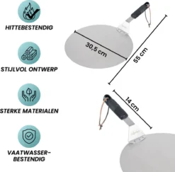 Nowad Pizzaschep RVS Rond - 30,5 Cm - PVC Handvat 15 Nowad Pizzaschep RVS Rond - 30,5 Cm - PVC Handvat -Grillmeesters Goedkope Winkel 1200x1179 2