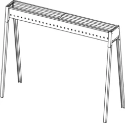 Spiedini Saté-bbq Bali 80 - Saté Houtskoolbarbecue Met Horizontaal Rooster - 80 Cm Lang, 11 Cm Breed - Materiaal: Gealuminiseerd Ijzer -Grillmeesters Goedkope Winkel 1200x1179