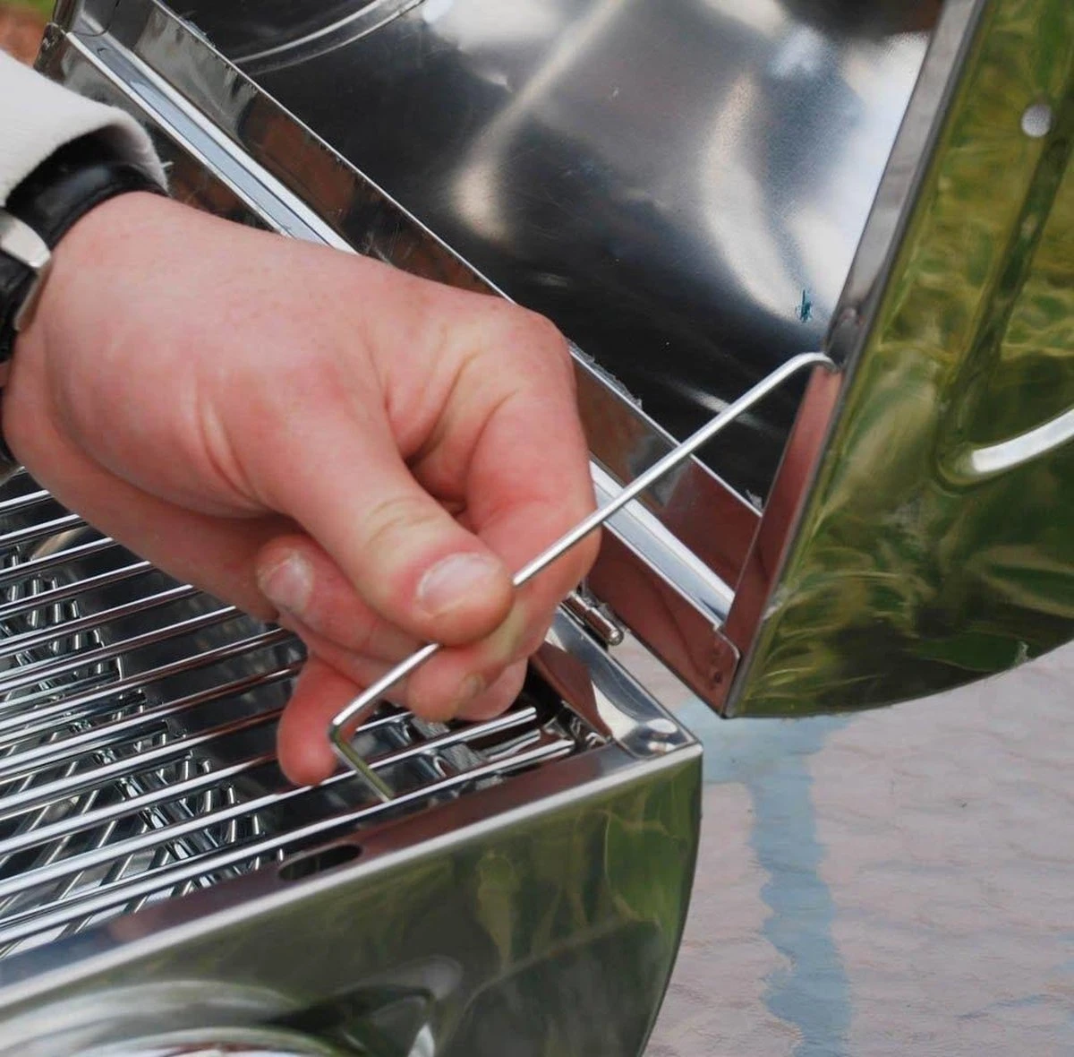 BBQ Collection Houtskoolbarbecue - Cilinder - Chroom 8 BBQ Collection Houtskoolbarbecue - Cilinder - Chroom - Afbeelding 8