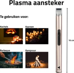 Oplaadbare Lange Elektrische Aansteker - Duurzame Plasma Aansteker - Inclusief Cadeauverpakking - BBQ - Kaarsen - Rose -Grillmeesters Goedkope Winkel 1200x1187 1