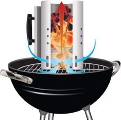 Kolen Starter GROOT - Brikettenstarter Met Veiligheidshandgreep - Snelstarter Voor Barbecue - BBQ Houtskool Starter -Grillmeesters Goedkope Winkel 1200x1187 5