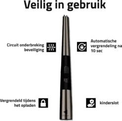 Oplaadbare Lange Elektrische Aansteker - Duurzame Plasma Aansteker – Luxe Aansteker - Inclusief Cadeauverpakking - BBQ – Kaarsen - Zwart 10 Oplaadbare Lange Elektrische Aansteker - Duurzame Plasma Aansteker – Luxe Aansteker - Inclusief Cadeauverpakking - BBQ – Kaarsen - Zwart -Grillmeesters Goedkope Winkel 1200x1188 3