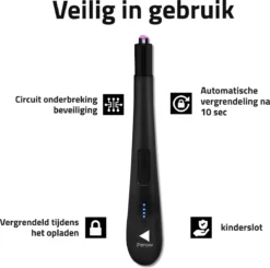 Oplaadbare Lange Elektrische Aansteker - Zwart - Duurzame Plasma Aansteker - Inclusief Cadeauverpakking - BBQ - Kaarsen -Grillmeesters Goedkope Winkel 1200x1190 2
