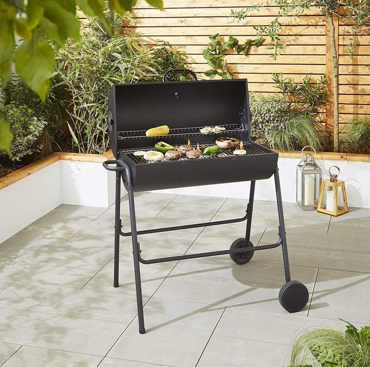 BBQ XL Houtskoolbarbecue - Cilindervorm - Grilloppervlak (LxB) 71 X 35 Cm - Zwart 3 BBQ XL Houtskoolbarbecue - Cilindervorm - Grilloppervlak (LxB) 71 X 35 Cm - Zwart - Afbeelding 3