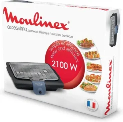 Moulinex BG134812 Barbecue Tafelblad Electrisch 2100W Zwart, Blauw, Zilver Barbecue -Grillmeesters Goedkope Winkel 1200x1194 1