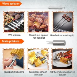 BBQ Accesoires Gereedschapset Koffer Set Tang Borstel Schort Barbecue Dagdeals - Chef Cook BBQ Accessoires Set -Grillmeesters Goedkope Winkel 1200x1200 146