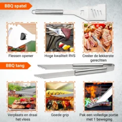 BBQ Accesoires Gereedschapset Koffer Set Tang Borstel Schort Barbecue Dagdeals - Chef Cook BBQ Accessoires Set -Grillmeesters Goedkope Winkel 1200x1200 147