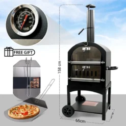 MaxxGarden Pizza Oven - Smoker Barbecue Op Hout, Houtskool Of Pellets - 45 X 65 X 158cm -Grillmeesters Goedkope Winkel 1200x1200 179