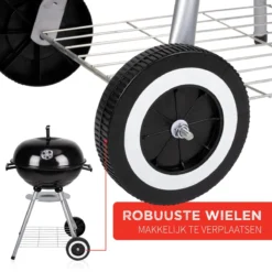 BBQ Collection Houtskoolbarbecue - Kogelbarbecue 45 X 60 Centimeter - Ronde Barbecue - Barbecue Op Wielen - Zwart - Metaal -Grillmeesters Goedkope Winkel 1200x1200 188