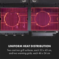 Klarstein Kingsville Double Barbecue - Houtskool- En Gasbarbecue - Smoker BBQ - Inclusief Deksels En Thermometer - Met 2 Roosters - Zwart 19 Klarstein Kingsville Double Barbecue - Houtskool- En Gasbarbecue - Smoker BBQ - Inclusief Deksels En Thermometer - Met 2 Roosters - Zwart -Grillmeesters Goedkope Winkel 1200x1200 262