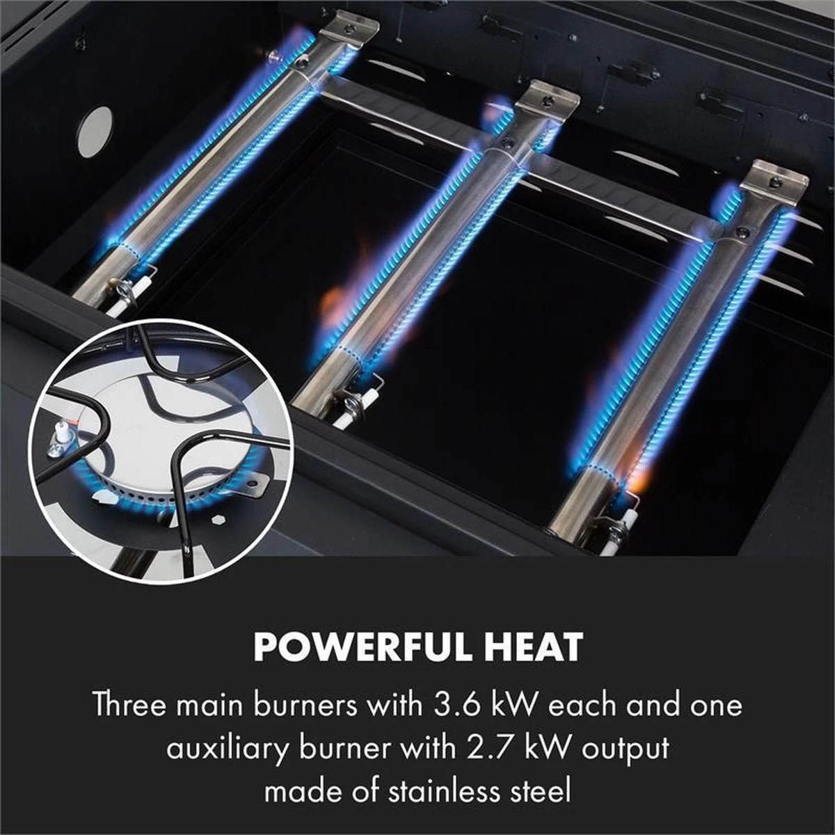 Klarstein Kingsville Double Barbecue - Houtskool- En Gasbarbecue - Smoker BBQ - Inclusief Deksels En Thermometer - Met 2 Roosters - Zwart 10 Klarstein Kingsville Double Barbecue - Houtskool- En Gasbarbecue - Smoker BBQ - Inclusief Deksels En Thermometer - Met 2 Roosters - Zwart - Afbeelding 10