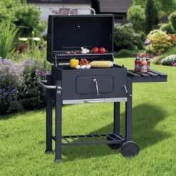 Tepro Toronto Click Barbecue Bbq Houtskool - Grilloppervlak (LxB) 56 X 42 Cm - Met Thermometer In De Deksel - RVS - Houtskoolbarbecue -Grillmeesters Goedkope Winkel 1200x1200 267
