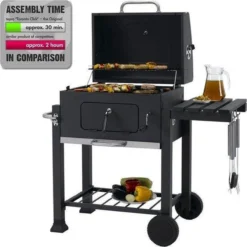 Tepro Toronto Click Barbecue Bbq Houtskool - Grilloppervlak (LxB) 56 X 42 Cm - Met Thermometer In De Deksel - RVS - Houtskoolbarbecue -Grillmeesters Goedkope Winkel 1200x1200 268