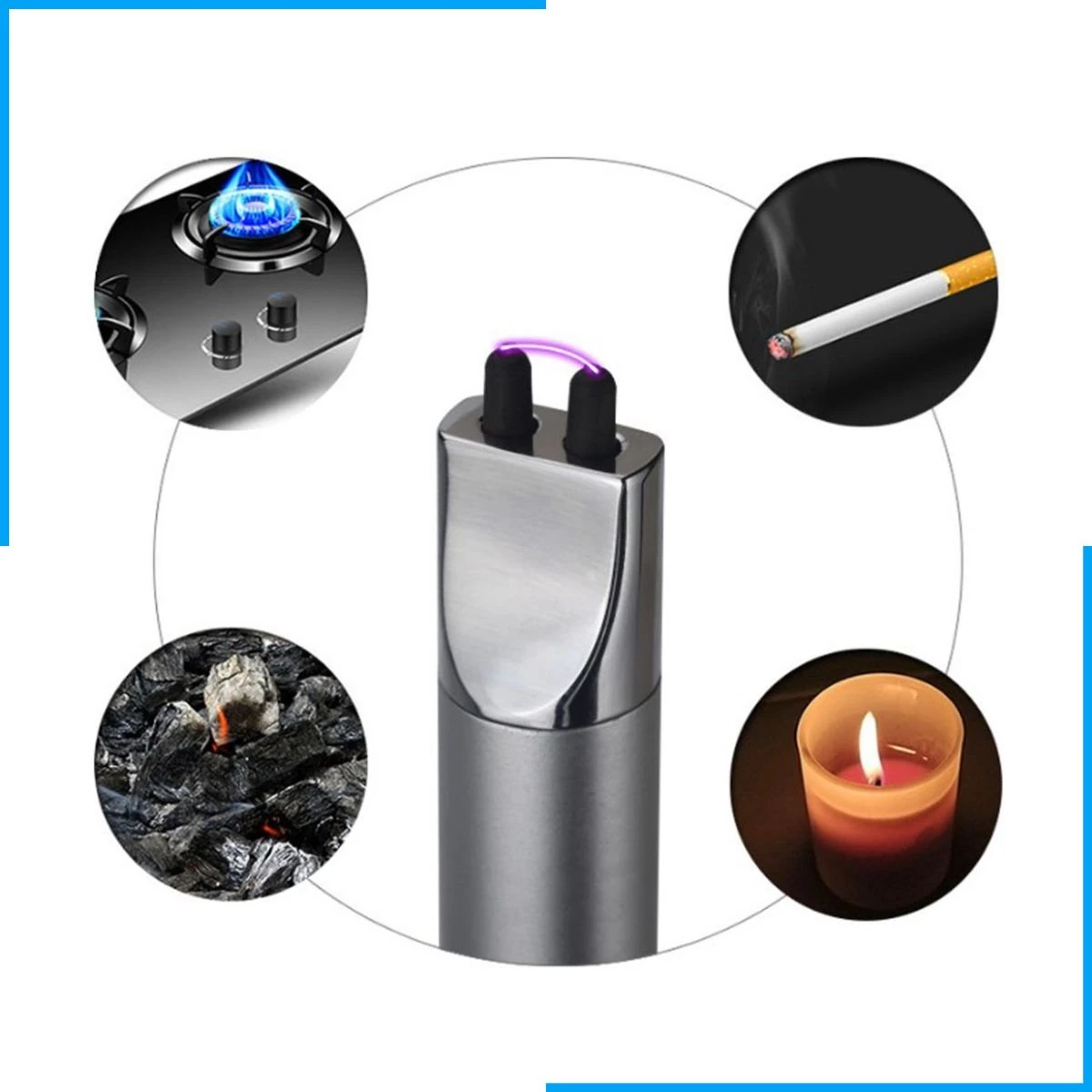 Aansteker Elektrisch - Plasma Aansteker - Aansteker Voor Kaarsen - Oplaadbaar Met USB Kabel - Windproof - SEVEND® 7 Aansteker Elektrisch - Plasma Aansteker - Aansteker Voor Kaarsen - Oplaadbaar Met USB Kabel - Windproof - SEVEND® - Afbeelding 7